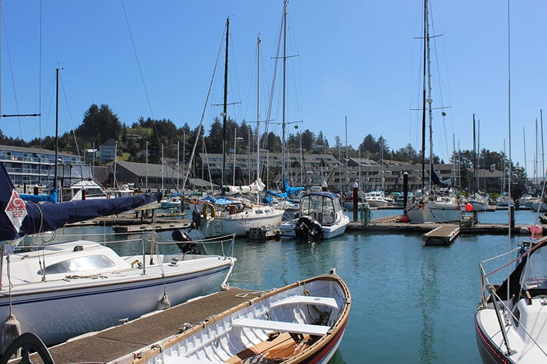 Boats in marina near Embarcadero Resort.