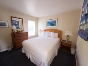 After around on boat rentals, relax in a Newport, Oregon, hotel room.