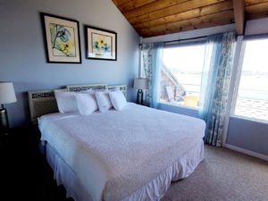 A guestroom at a Newport resort to relax in after crabbing.