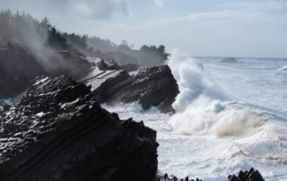 King Tides coming in on the Oregon Coast.