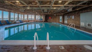 The pool of a Newport resort to relax in during an Oregon summer vacation.